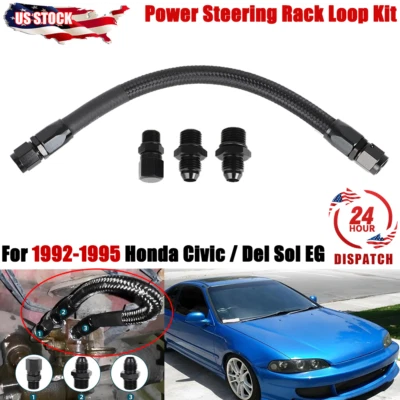 Power Steering Rack Loop Kit For Honda Civic / Del Sol EG 1992 1993 1994 1995 - Image 1 of 4