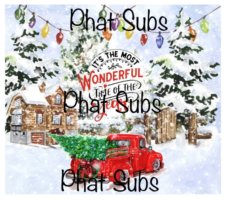 20oz Sublimation Tumbler Wrap Most Wonderful Time Ready To Press Transfer