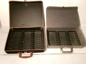 2 Vintage Cassette Tape Storage Case Cases by Service MFG Co Holds 54 Cassettes - Picture 1 of 11