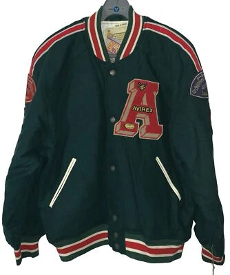 NOS Vintage 90's Avirex Varsity Jacket - Green - Size XL - Image 1 of 4