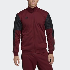 red and black adidas suit