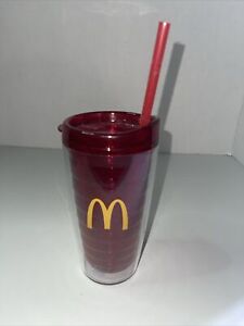 RARE McDonalds 16 oz. Super M Tumbler In Red NEW