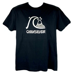 T-shirt uomo Quiksilver taglia L blu logo maniche corte grafica - Foto 1 di 5