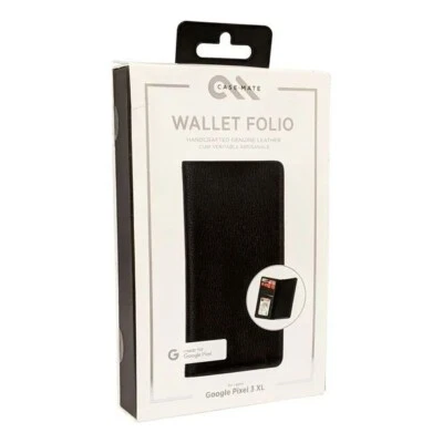 Funda Cartera Case-Mate Folio Cuero Genuino para Google Pixel 3 XL - Negra Foto 1 de 4