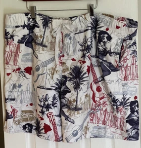 Breakwater XXL Hula Dancer/ Hawaiian White, Red, Blue Swim Board Short - Picture 1 of 11