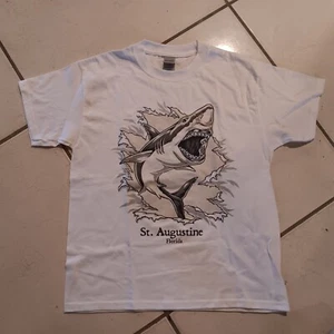 Shark St Augustine Florida Kids Youth Shirt Size Medium Children's - Picture 1 of 5