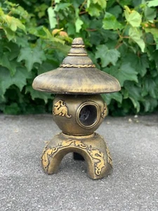 Fantasy lantern pagoda statue Concrete pagoda figurine Stone lantern decor Gift - Picture 1 of 10