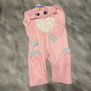 Girl’s Cat & Jack Unicorn One Piece Hoodie Pajamas Suit XL 14/16 Bodysuit - Picture 1 of 3