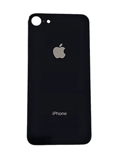 Für Apple iPhone 8 Backcover / Akkudeckel /schwarz Big Hole /Logo/ Kleber - Bild 1 von 2