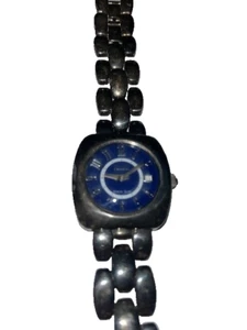Orologio Ecclissi Donna # 32697 (925) Argento Sterling Quadrante Blu Data Quarzo 7 1/2" - Foto 1 di 6