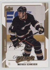 2008-09 Upper Deck MVP Gold Script /100 Mathieu Schneider #6