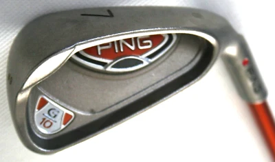 Ping G10 7 iron with Ping TFC129i stiff flex graphite shaft - red dot lie - Image 1 of 4
