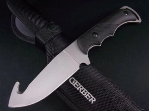 G0589 Gerber Freeman Guide Hunting Knife Stainless Guthook Blade Nylon Sheath - Bild 1 von 5