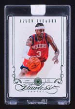 (1st Year) 2012 2013 FLAWLESS EMERALD "DIAMOND" #1/5 ALLEN IVERSON "76ERS" MINT