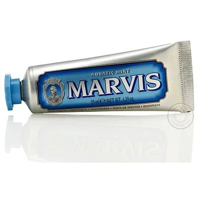 Marvis Aquatic Mint Travel Tube Luxury Toothpaste - 25ml (Blue)