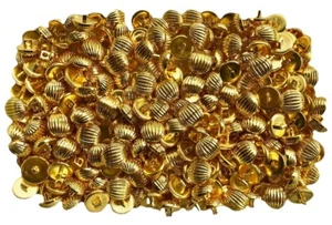 Buttons 15mm 24L Gold Polished Ribbed Shank Costume Craft Plastic Button (W647) - Picture 1 of 24