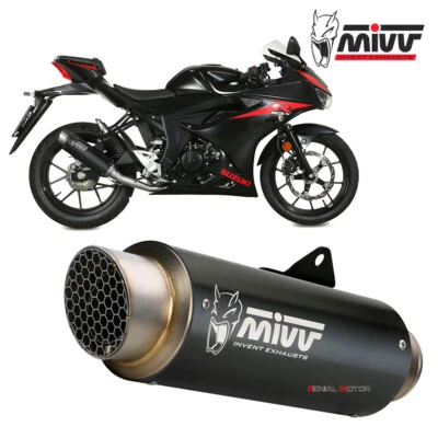 Scarico Completo MIVV GP PRO Black Inox Nero per SUZUKI GSX-R 125 2017 > 2020 - Immagine 1 di 4