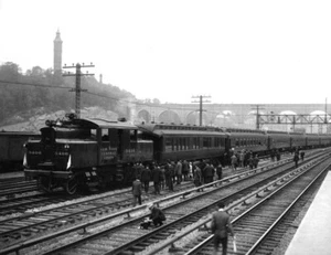 1906 New York Central RR erstes elektrisches Vintage-Foto 8,5 Zoll x 11 Zoll - Bild 1 von 1
