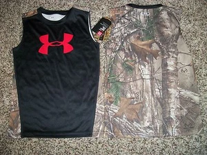 UNDER ARMOUR New NWT Boys Youth Tank Top Shirt Camo Camouflage Real Tree 5 6 7 - Picture 1 of 1
