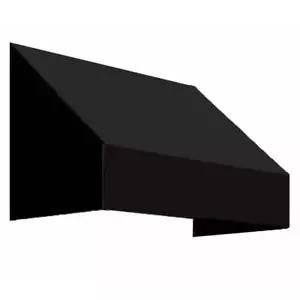 AWNTECH Door/Window Fixed Awning 100.5"L Aluminum Frame, Acrylic Fabric in Black - Picture 1 of 2