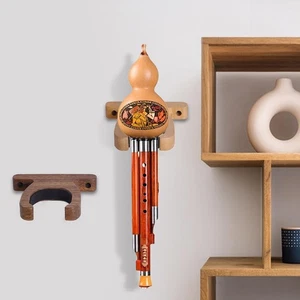 Hulusi Flute Holder Display Stand Wood Multipurpose Chinese Instrument Bracket - Picture 1 of 13