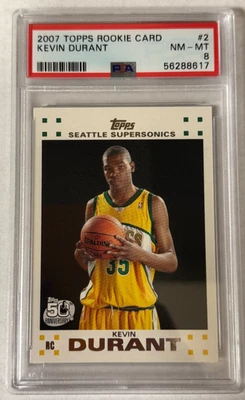 Kevin Durant Rookie 2007 Topps Basketball #2 Seatle Supersonics 50th Anniversary - Image 1 of 2