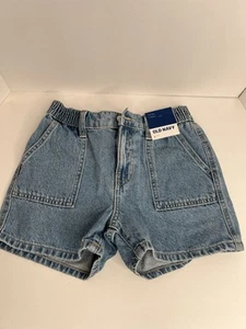 Old Navy Girls' High-Rise Denim  Shorts, Light Wash, Size L 10-12 - Picture 1 of 4