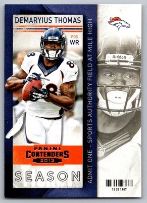 2013 Panini Contenders Demaryius Thomas Denver Broncos #15 - Image 1 of 2