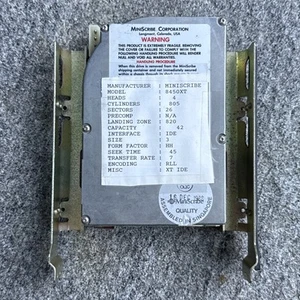 MINISCRIBE 8450XT VINTAGE HARD DRIVE UNTESTED - Afbeelding 1 van 8