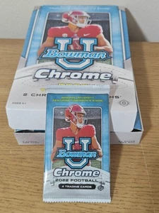 2022 Bowman U Chrome Football Single Hobby Box Pack Factory Sealed - Picture 1 of 1