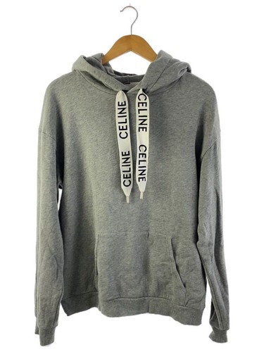 Felpa con cappuccio CELINE 2Y468670Q L cotone grigio usata