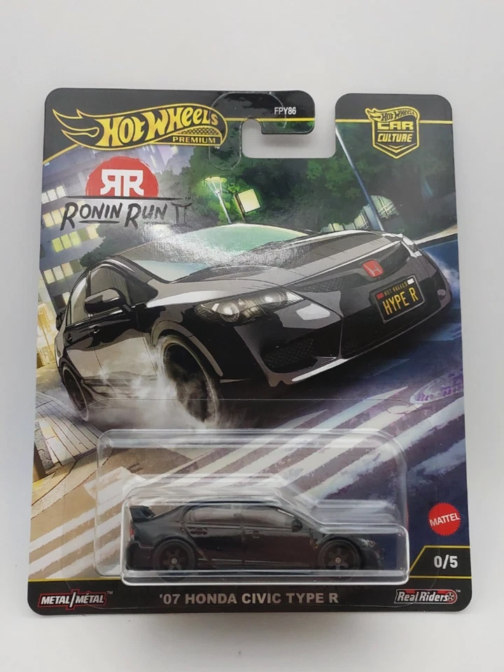Hot Wheels 2007 Honda Civic Type R 0/5 CHASE 2025 Car Culture Ronin Run II - Immagine 1 di 3