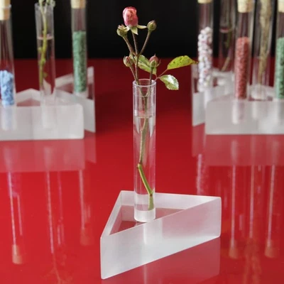 Acryl Reagenzglashalter Ständer für 1 Reagenzglas  Blumenvase Hochzeit Deko - Bild 1 von 4