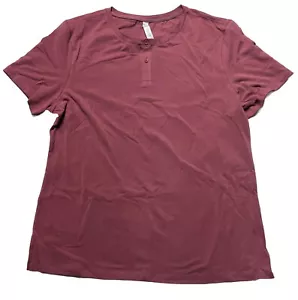 CRZ YOGA Women Short Sleeve T-shirt Pima Cotton Workout Athletic Top Merlot - Picture 1 of 5
