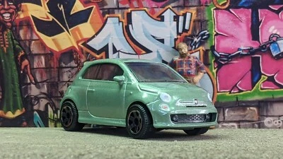 '24 MATCHBOX 2019 FIAT 500 TURBO LOOSE 1/64 SCALE AUTOBAHN EXPRESS V SERIES - Image 1 of 4
