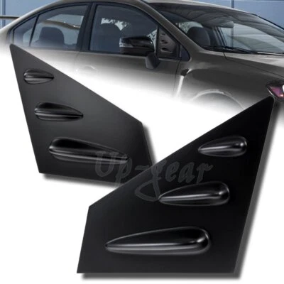 Para Subaru WRX STI 2015-2021 4 PUERTAS ABS Negro Ventana Lateral Persianas Cubierta Cuchara Ventilación Foto 1 de 4