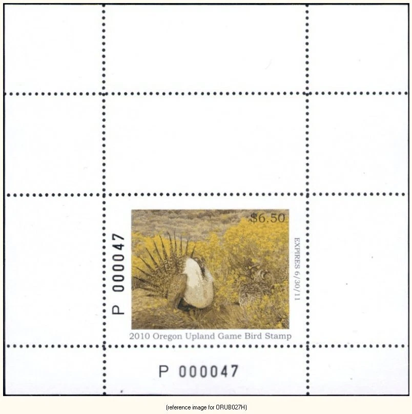 D2K Oregon Upland Bird 2010-1 $6.50 Hunter - Image 1 of 1