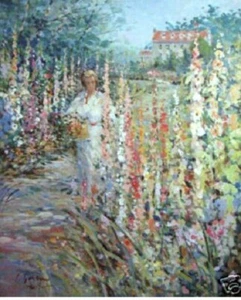 Hollyhocks - L. Gordon - Sign & Number Limited Ed - Mint Condition - Picture 1 of 1