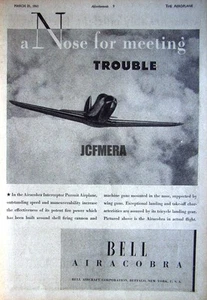 1941 Bell P-400 'AIRACOBRA' Pursuit Fighter Airplane Advert #3 - WW2 Print Ad - Foto 1 di 1