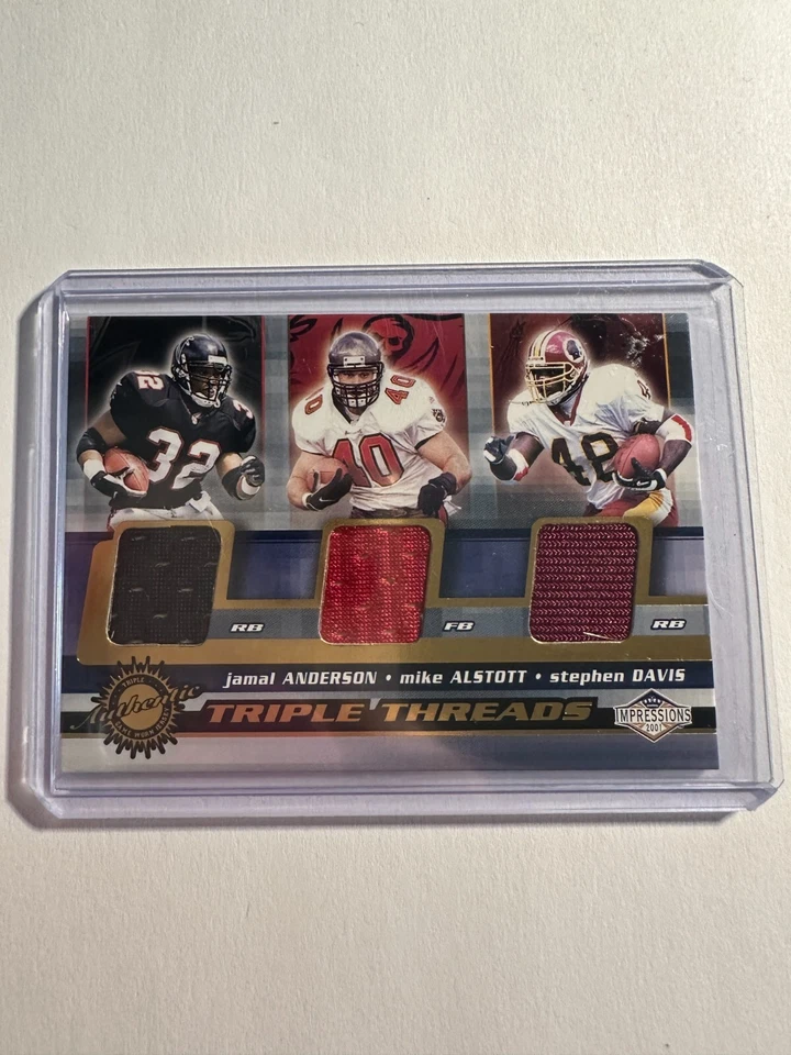 K83,641- 2001 Pacific Impressions Triple Threads #3 J. Anderson/M. Alstott/Davis - Image 1 of 1