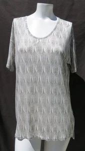 J Jill Green Print Stretch 100% Rayon Featherweight Knit Shirt Top XS S M petite - Picture 1 of 7
