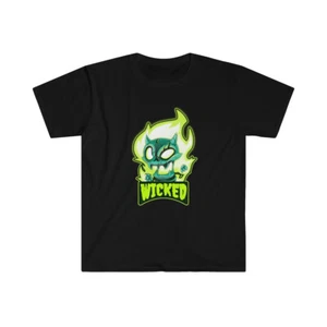 WICKED FLAMING SKULL MASSHOLE NEW ENGLAND Unisex Softstyle T-Shirt - Bild 1 von 5