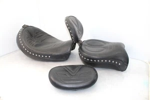 Corbin Classic Solo Motorcycle Saddle Seat w/Passenger Pillion & Backrest - Bild 1 von 13