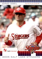 2005 Salt Lake Stingers Multi-Ad #29 Dino Ebel North Las Vegas NV Manager Card