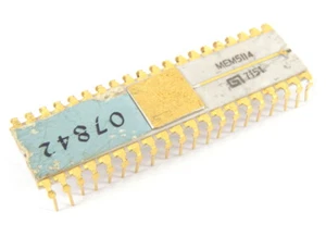 General Instrument MEM5114 PROM CDIP-40 IC Vintage Ceramic Memory Chip Gold 1971 - Bild 1 von 1