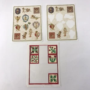 Vintage 80s 90s Hallmark Valentines Day Cupid Roses Flowers Stickers 3 Sheets - Picture 1 of 7