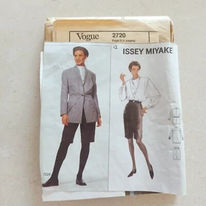 Vogue Designer Sewing Pattern 2720 Issey Miyake Jacket Shirt Shorts Size 12 - Picture 1 of 3
