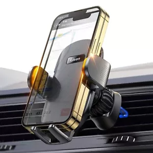 Car Phone Holder Mount Vent Grip Lock System 360° Rotation For iPhone Samsung - Picture 1 of 13