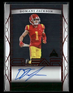 Domani Jackson 2022 Leaf Trinity Clear Red Auto 4/5 - Picture 1 of 2