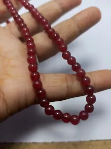 AAA Perles Rondes En Rubis Et Jade 6 Mm 14 Pouces Fil De Gemmes Cadeau - Imagen 1 de 7
